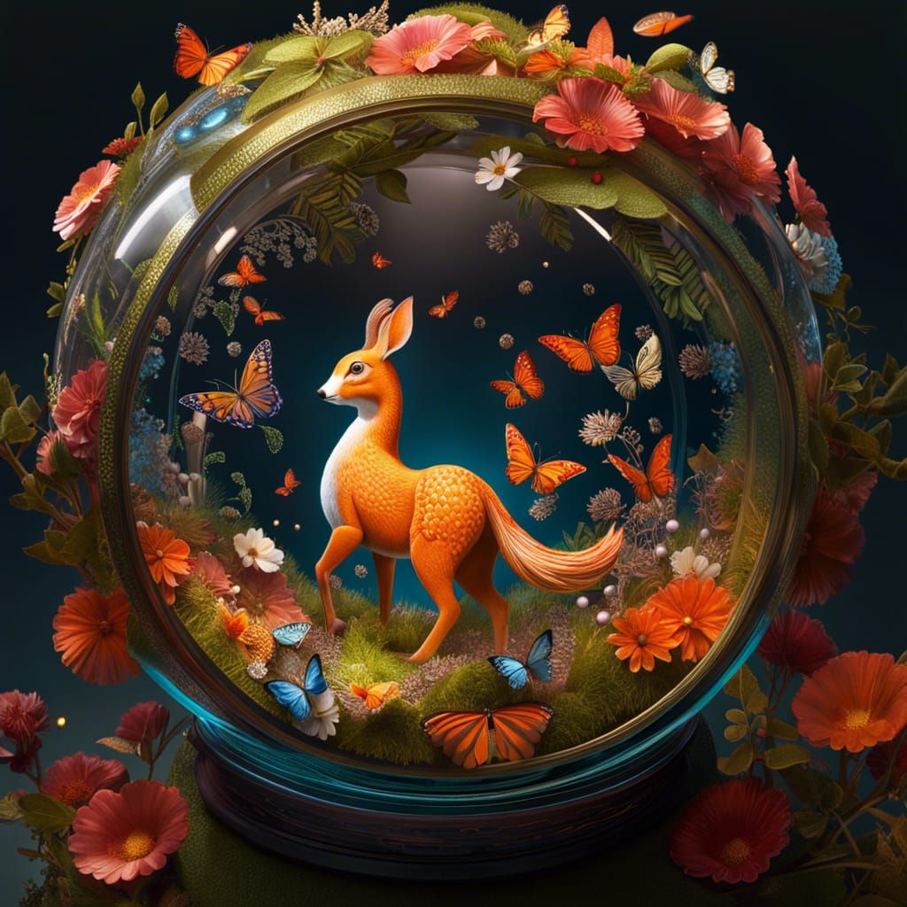 Four Seasons in Glass Jar: Fantasy Concept Art
