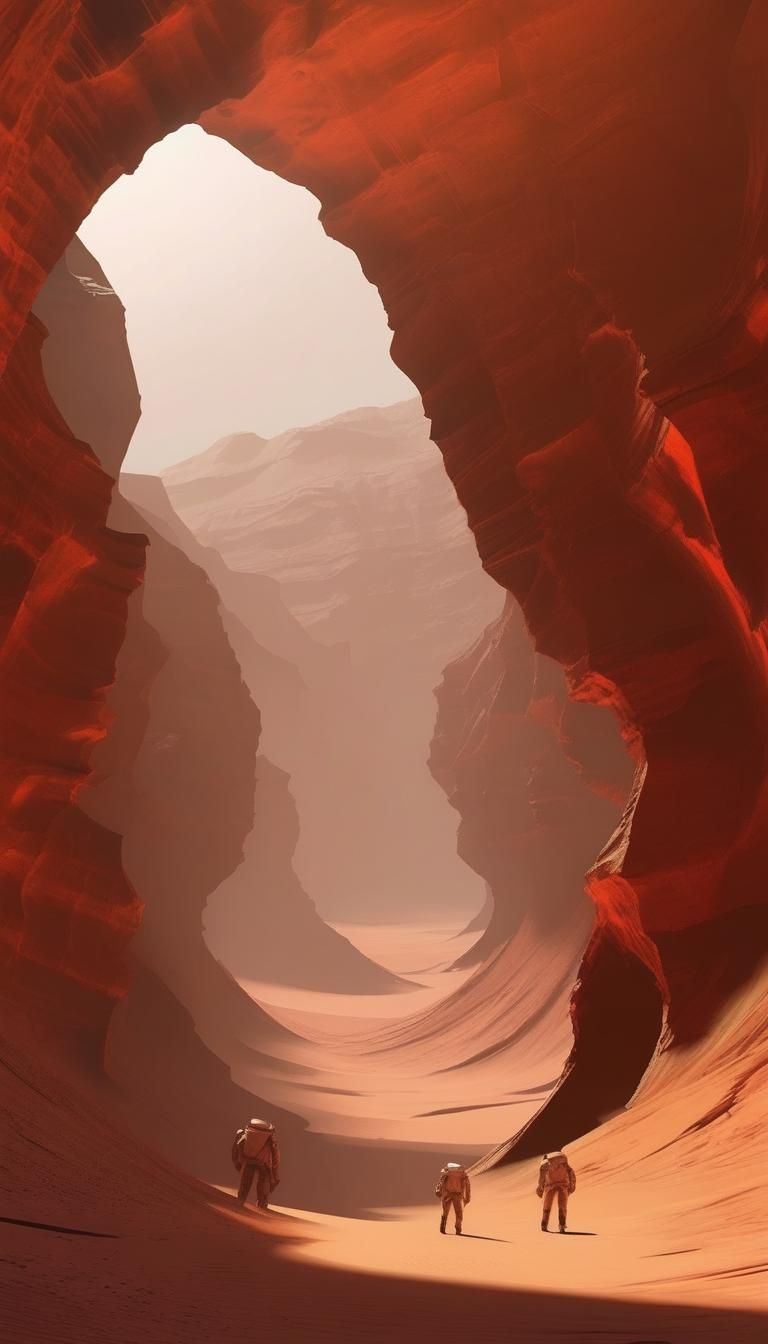 Spectacular Canyon Landscape on Mars