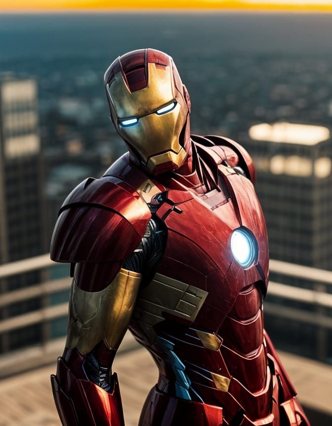 Iron Man Extreme Caricature Figurine: Cinematic Film Still