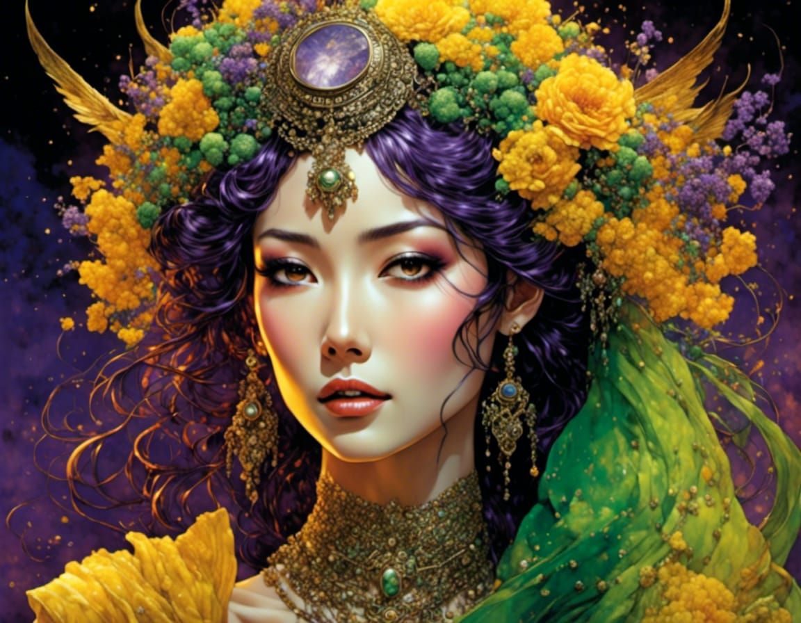 Expressive Portrait in Golden-Brown with Perfect Anatomy