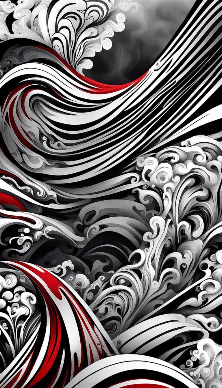 Vibrant Tribal Ink Flow in Polynesian Style