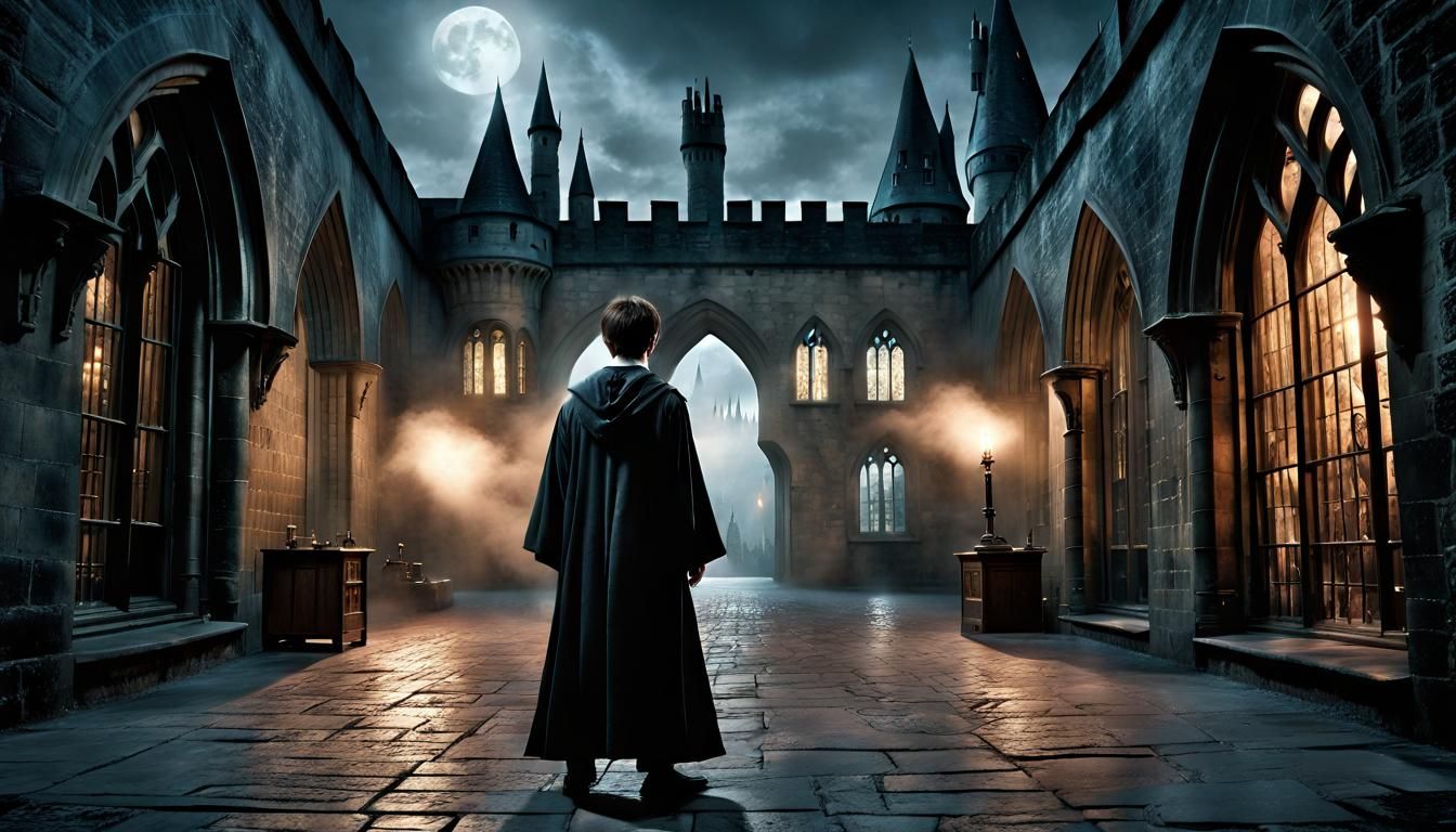 Harry Potter vs Voldemort Duel at Hogwarts