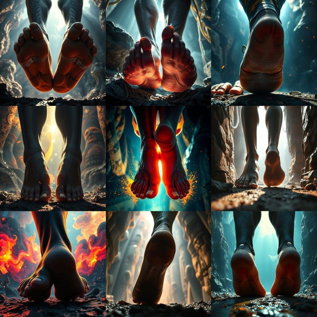 Giantess Toes: Hyperdetailed Portrait in 8k Resolution