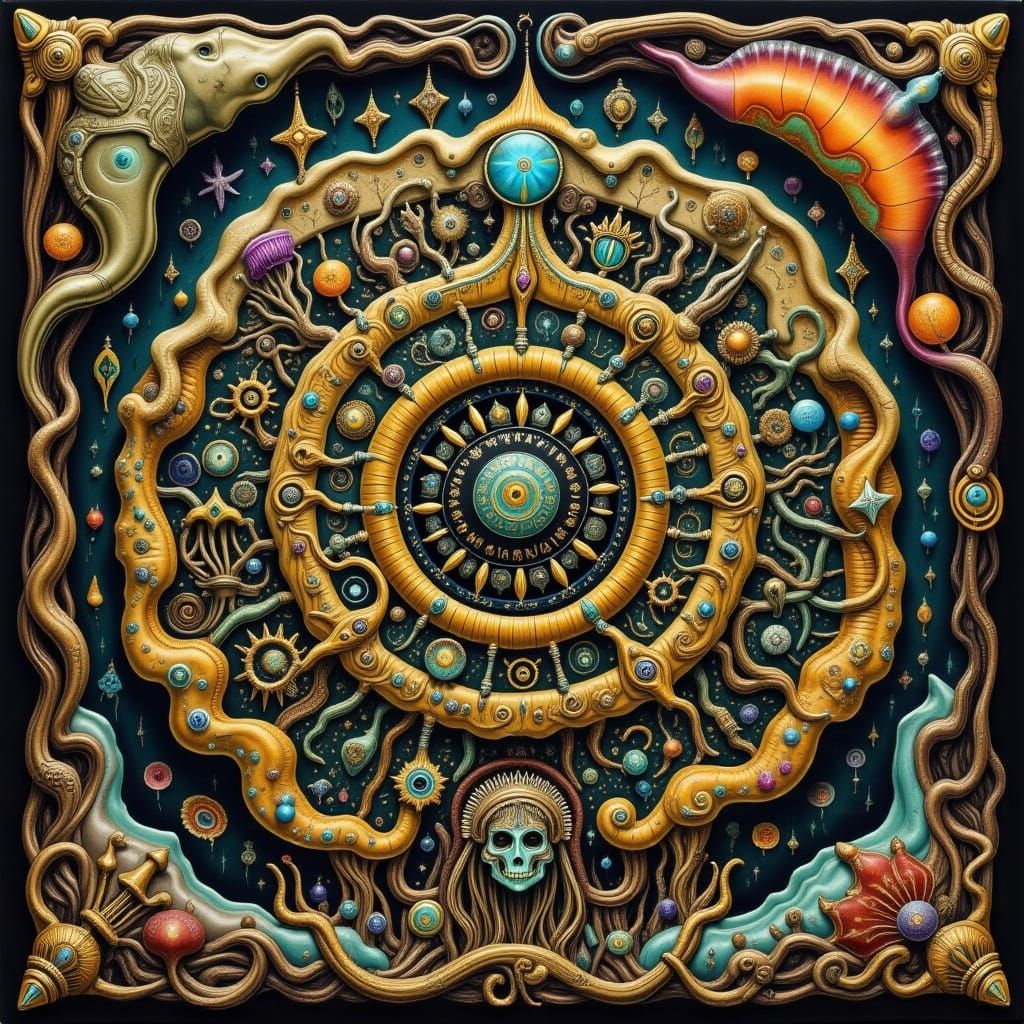 Abstract Jellyfish Bloom in Kinetic Soul Style