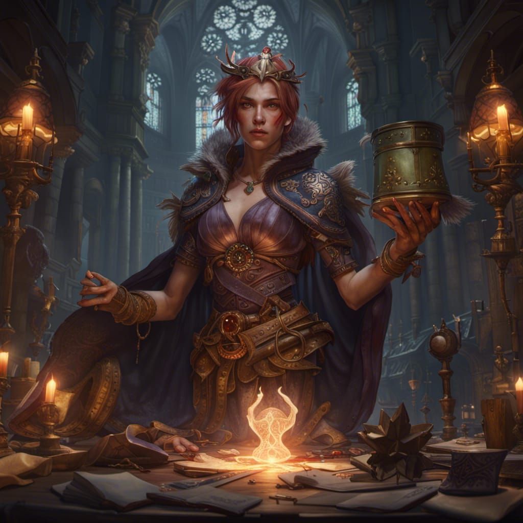 Dark Fantasy DnD Character Portrait in 8k Resolution