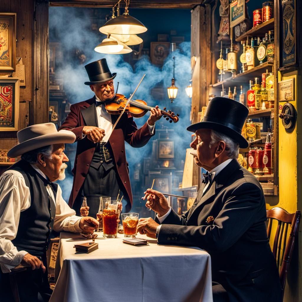 Whimsical Wizards at the Soda Shop