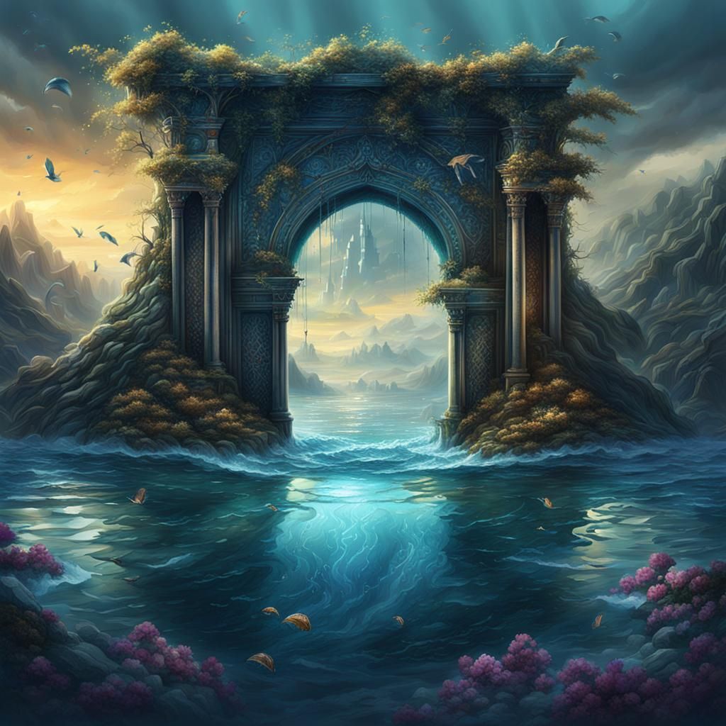 Dreamlike Waterscape of the Mind: Fantasy Concept Art
