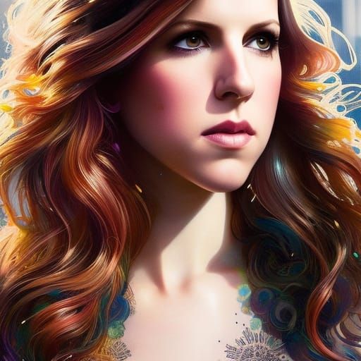 Anna Kendrick Portrait in Artgerm Style