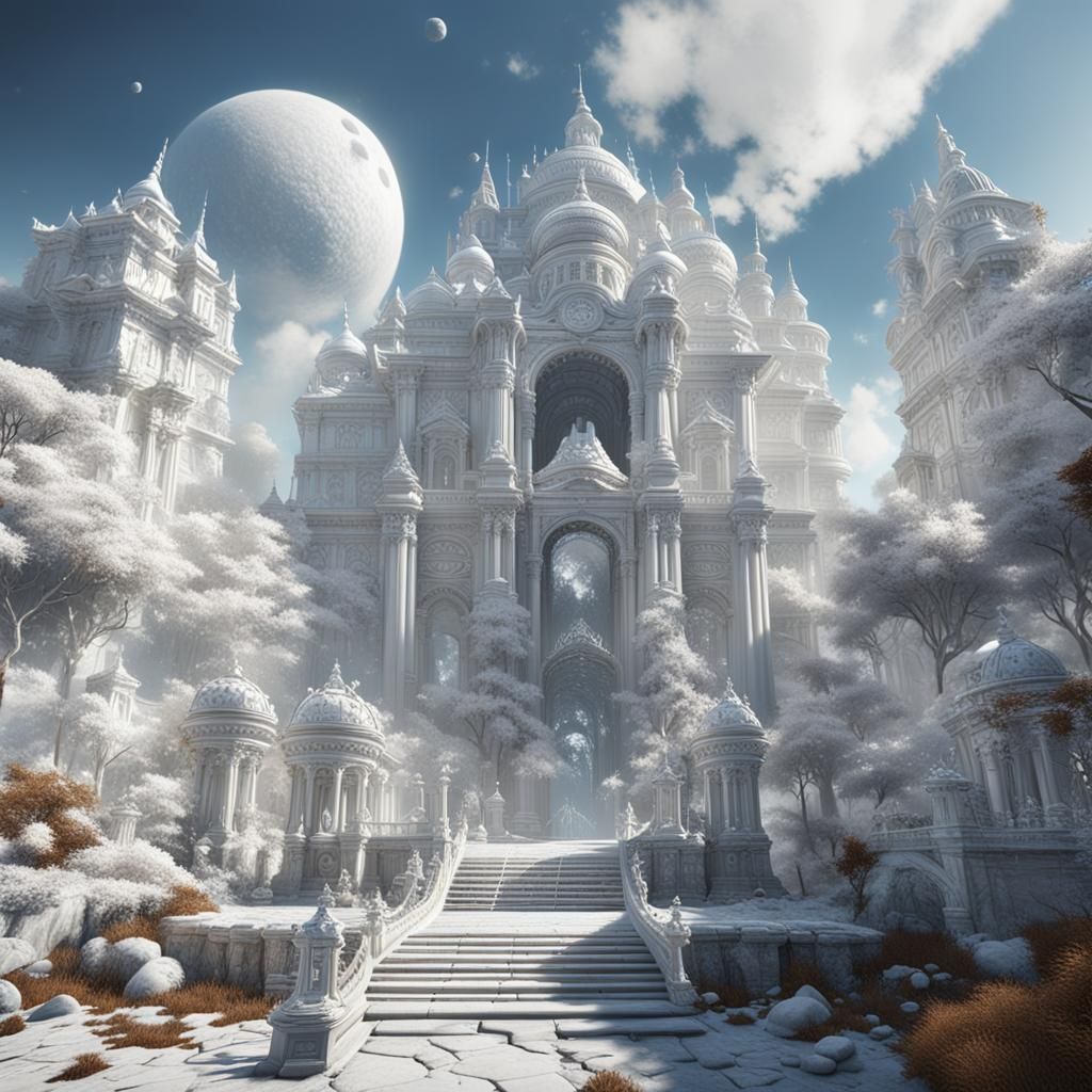 Fantastical Matte Painting in Deep Color, 8K