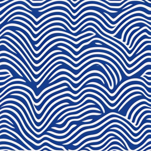 Geometric Blue and White Wave Graphic