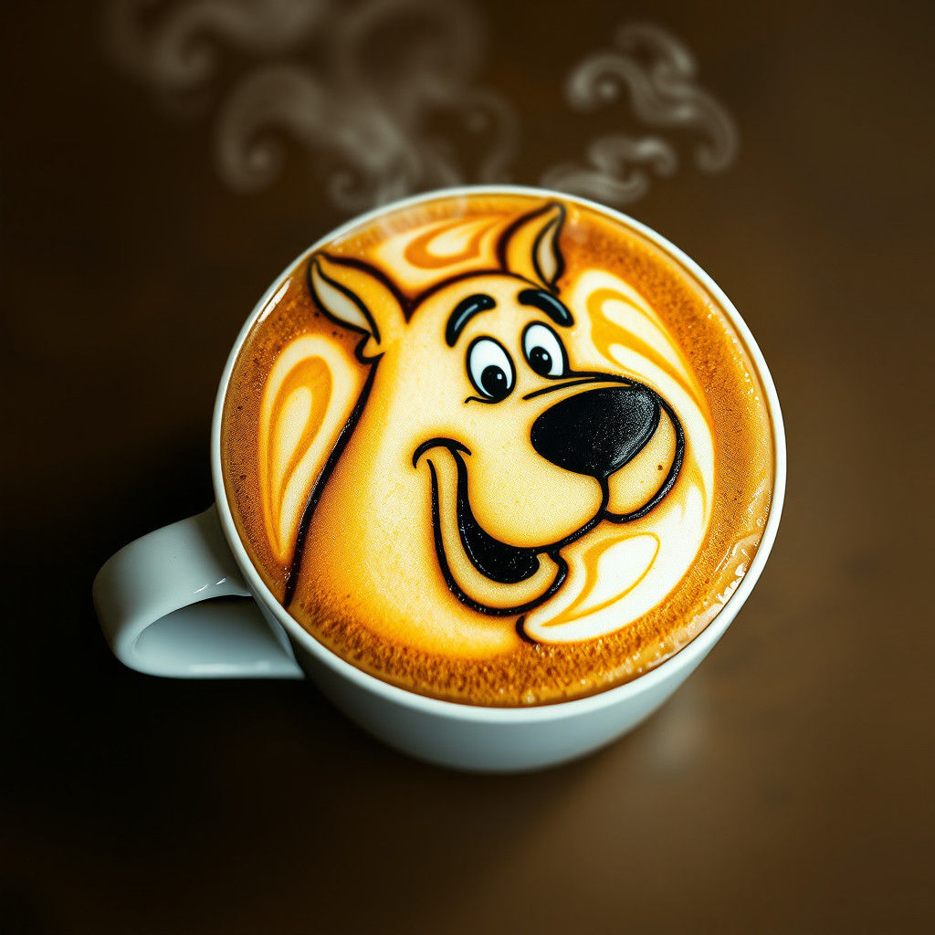 Scooby Doo Latte Art 2