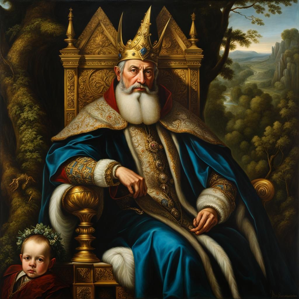 Elf King Portrait in the Style of Old Masters