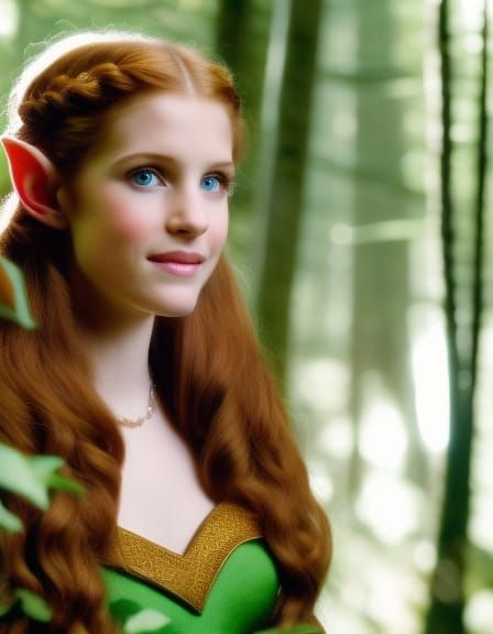 Beautiful Elf Woman - Jessica Chastain