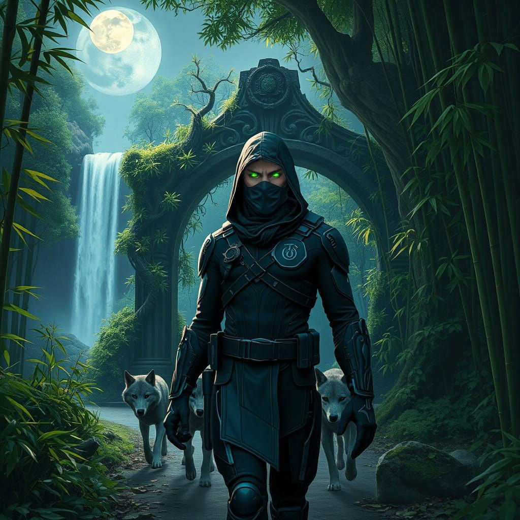 Ethereal Elf Warrior Walks Beneath Mystic Toril Gate in Cybe...