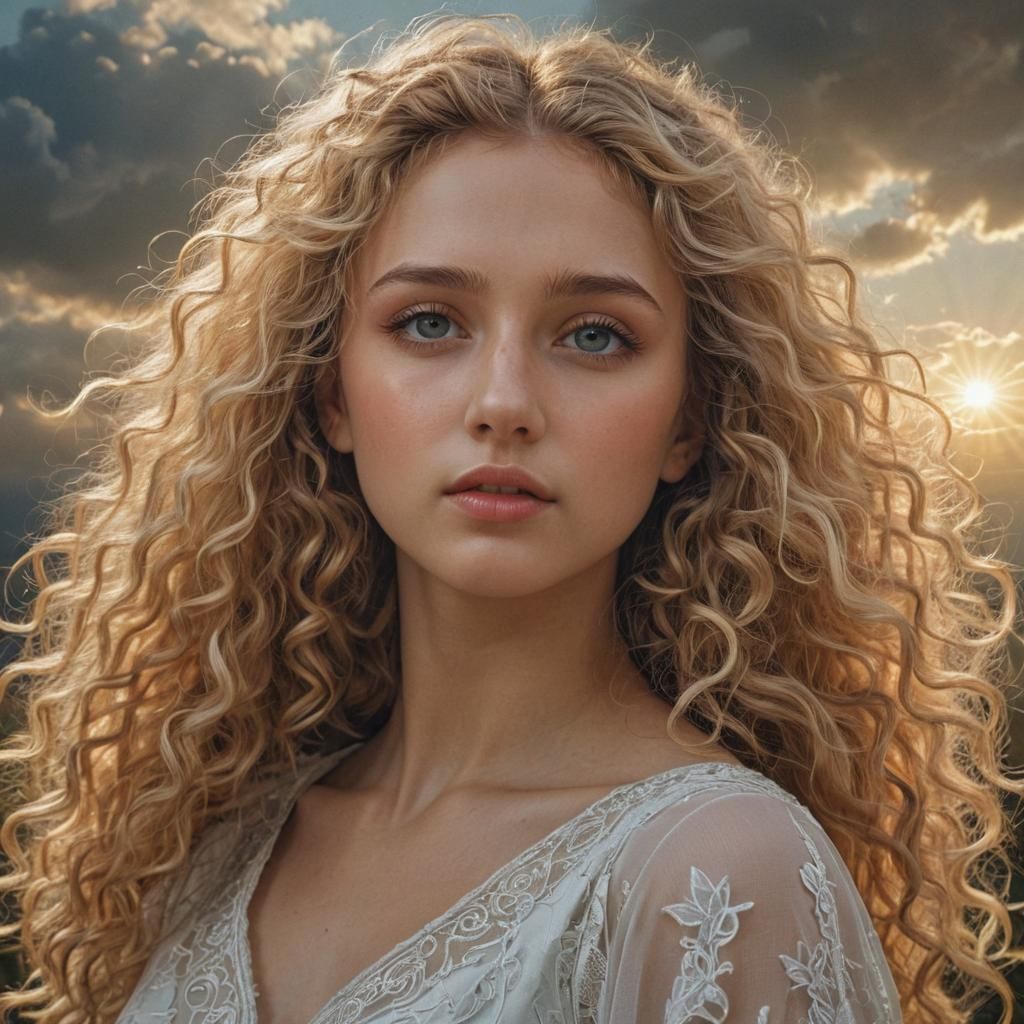 Ethereal Angel in a Digital Matte Painting