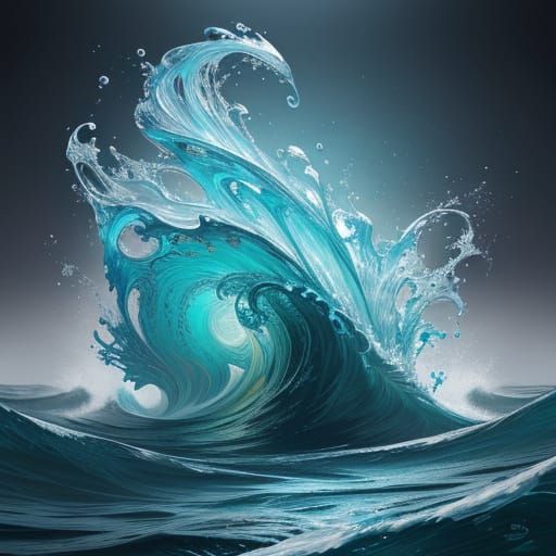 Intricate Liquid Art with Fantastical Shapes