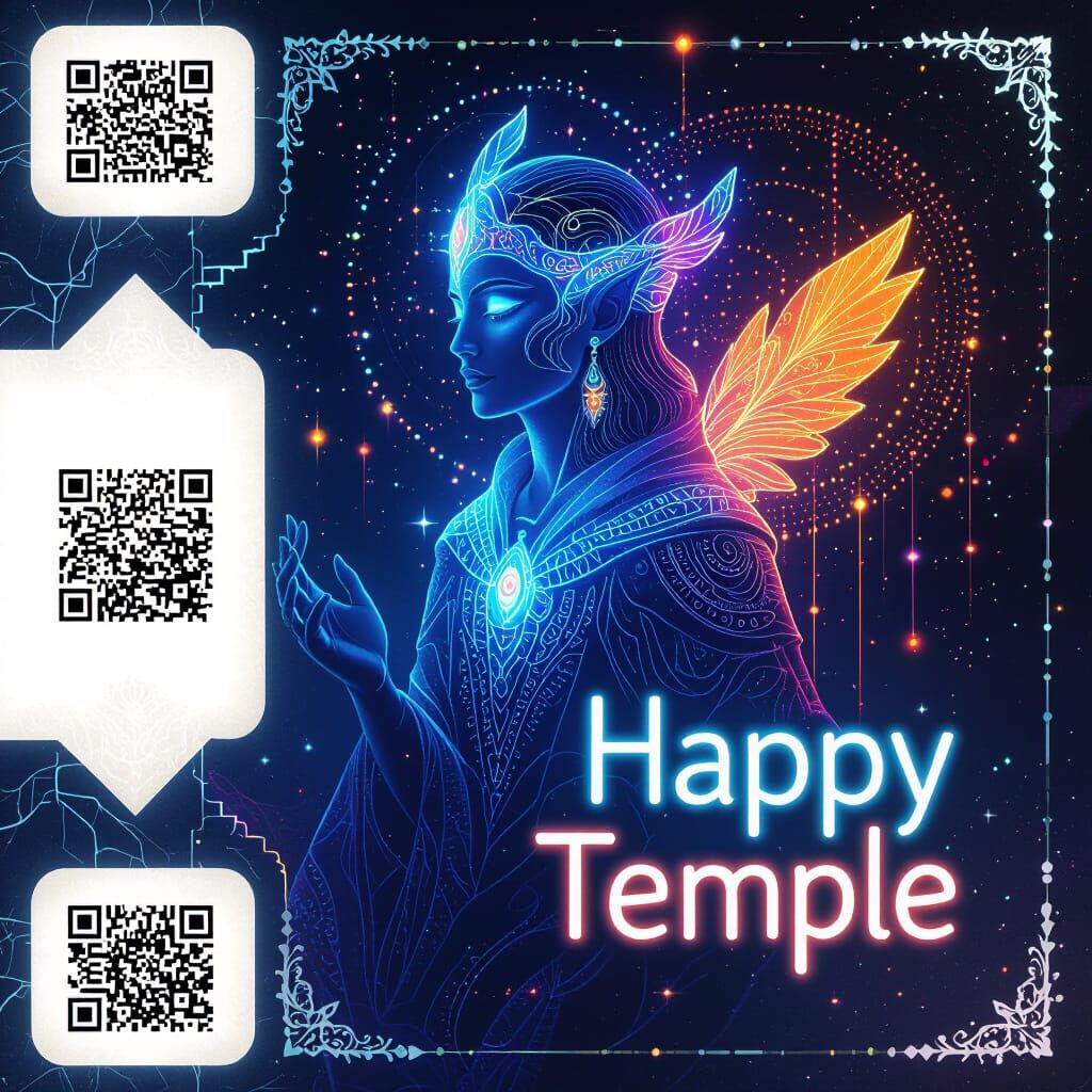 Aquarius Fantasy: Mystical Being in Neon-Lit Digital Art