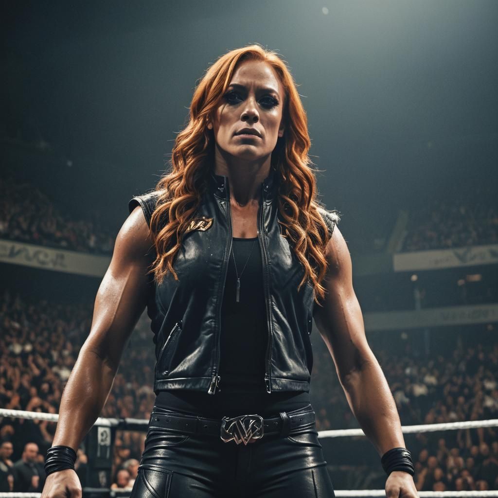 Becky Lynch: Fierce Wrestler in Dramatic Arena