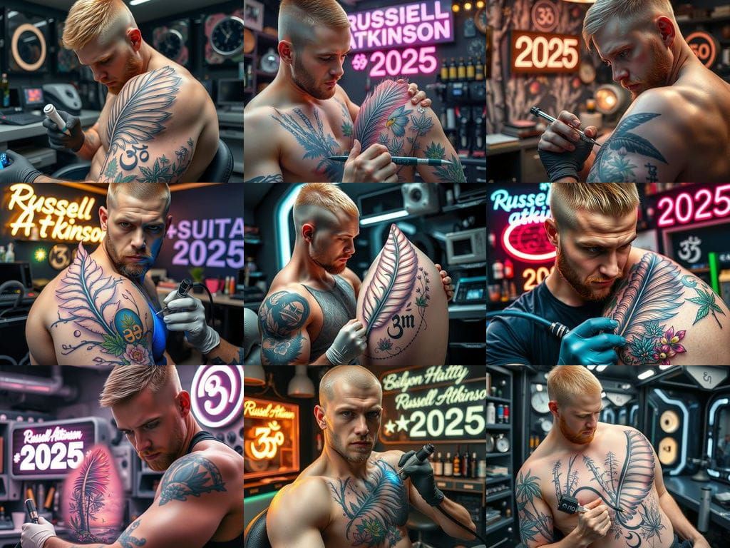 Surreal, Dreamlike Tattoo Art of Bird Feather and Michigan N...