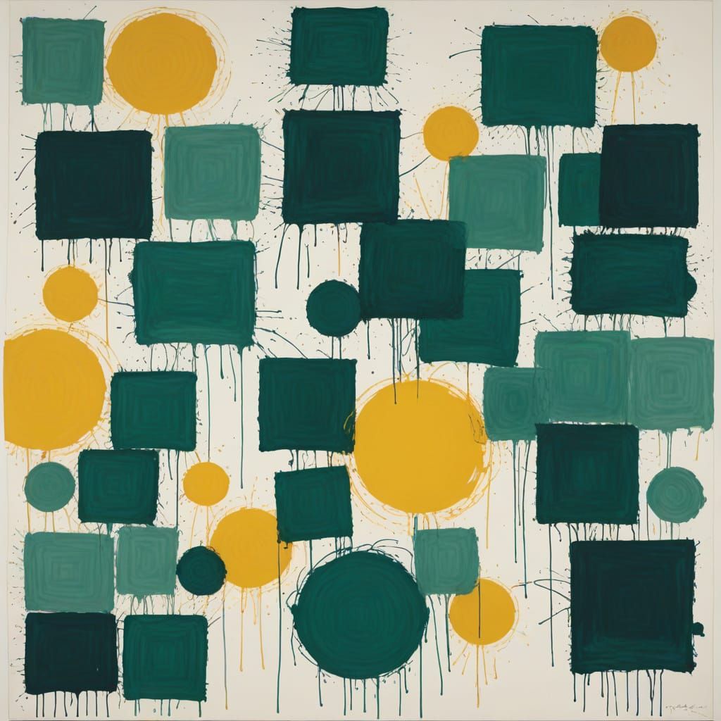 Vibrant Life in an Abstract Expressionist Style