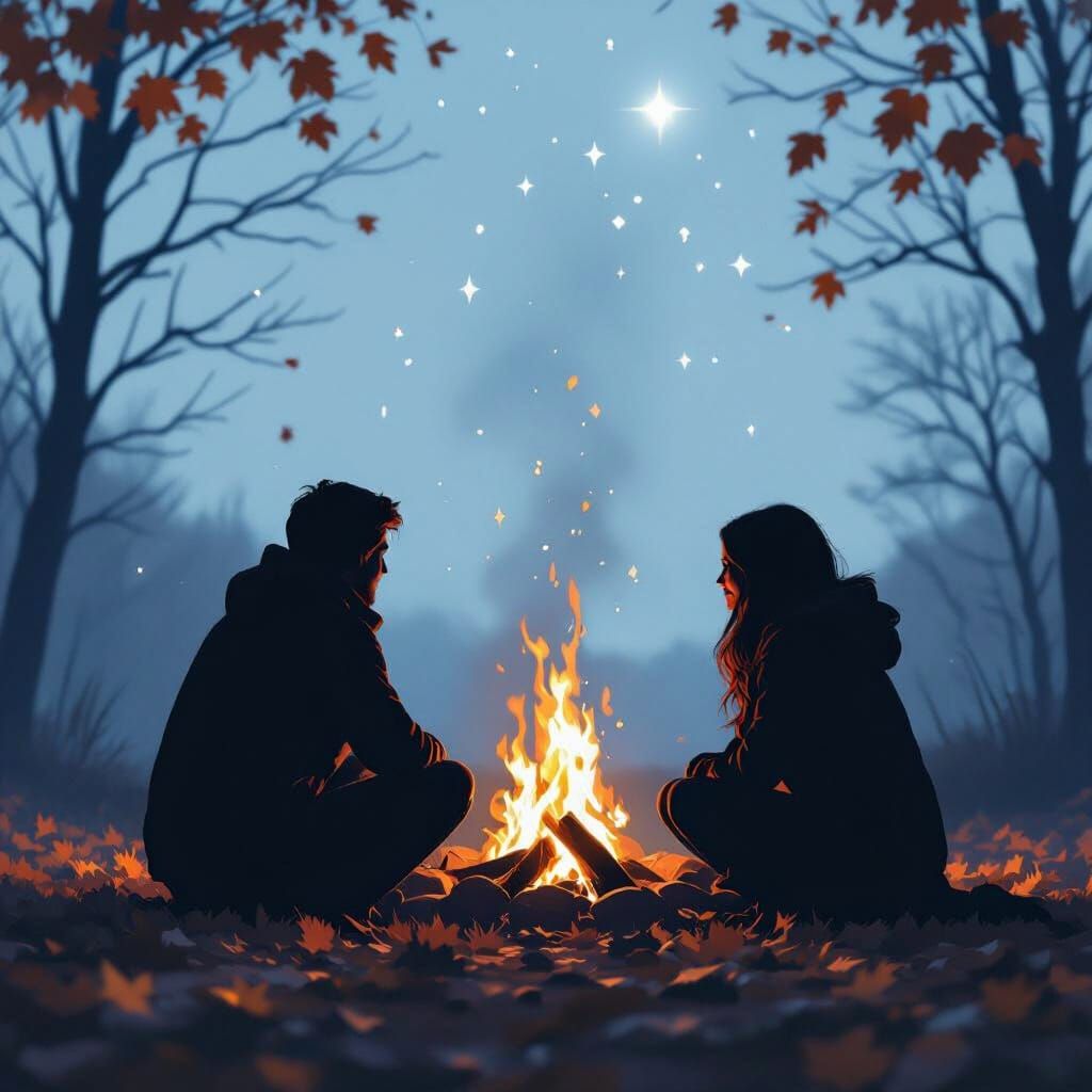 Bonfire Stargazing: Cinematic Autumn Night