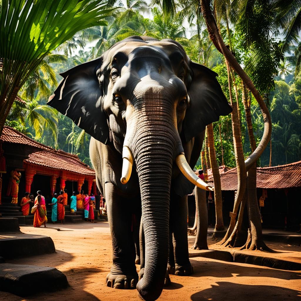 Kerala Temple Elephant
