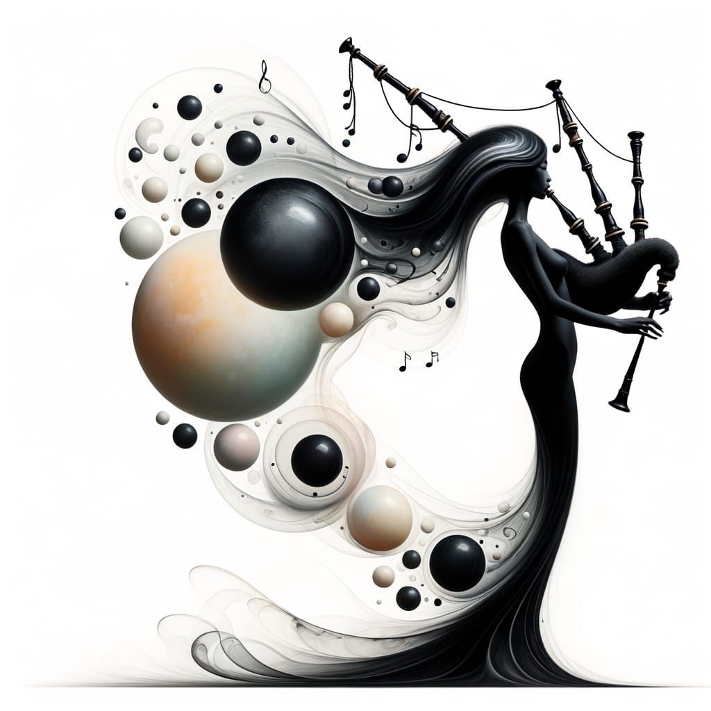 Ethereal Bagpipe Serenade in Asian Aesthetic