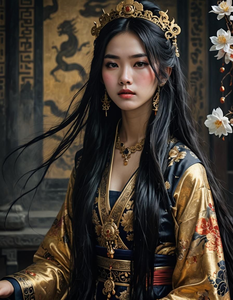 Tough Asian Empress in Ancient Chinese Palace