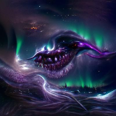 Spectacular Leviathan Devouring a Starry Galaxy