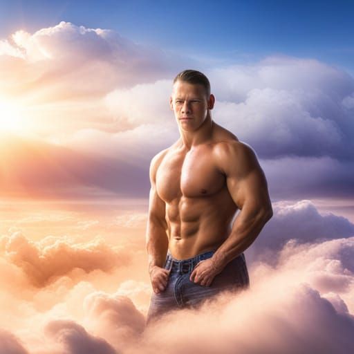 John Cena Ascends: Divine Light in Soft Focus