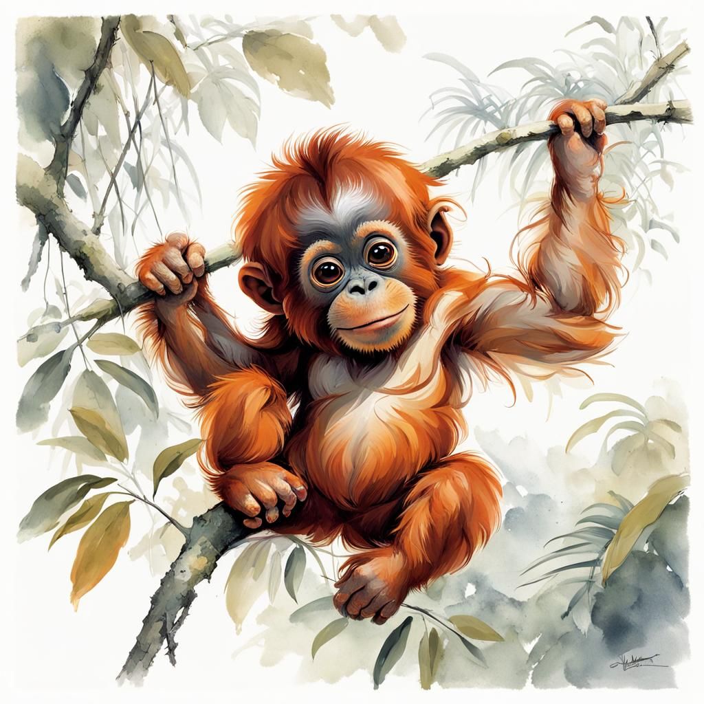 Baby orangutan