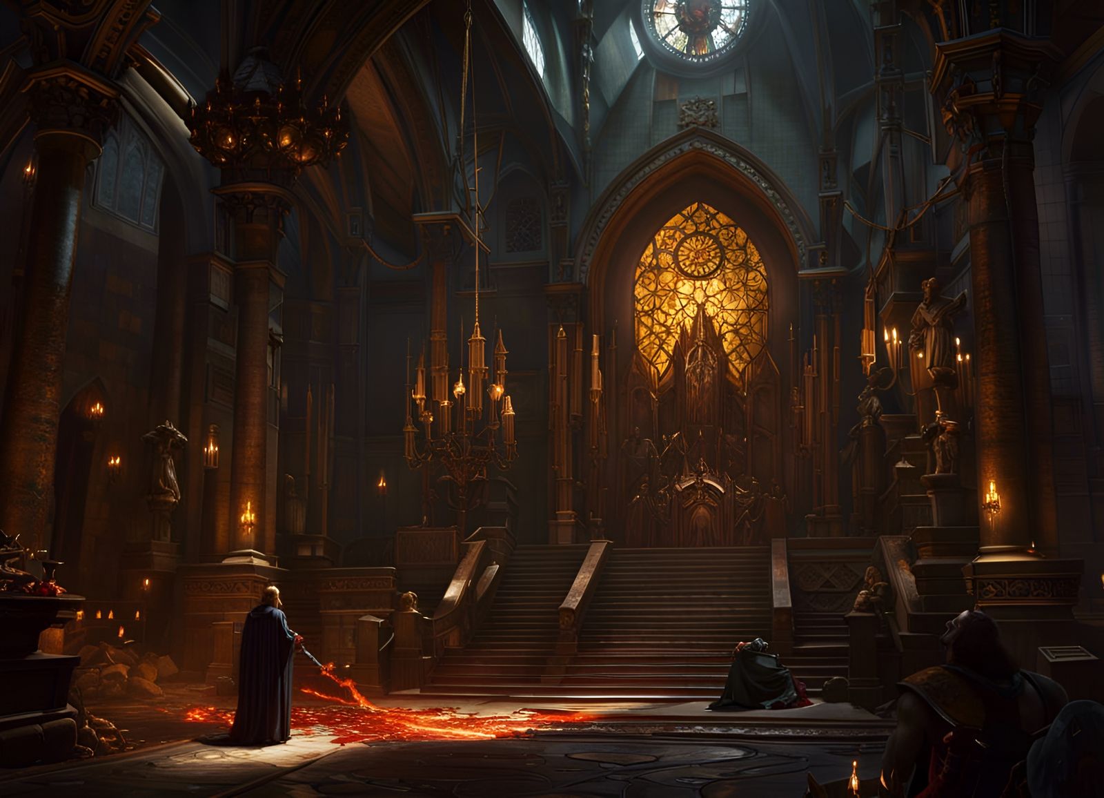 Dark Fantasy Savior Concept Art by Rutkowski