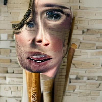 Photorealistic Woman with Baseball Bat