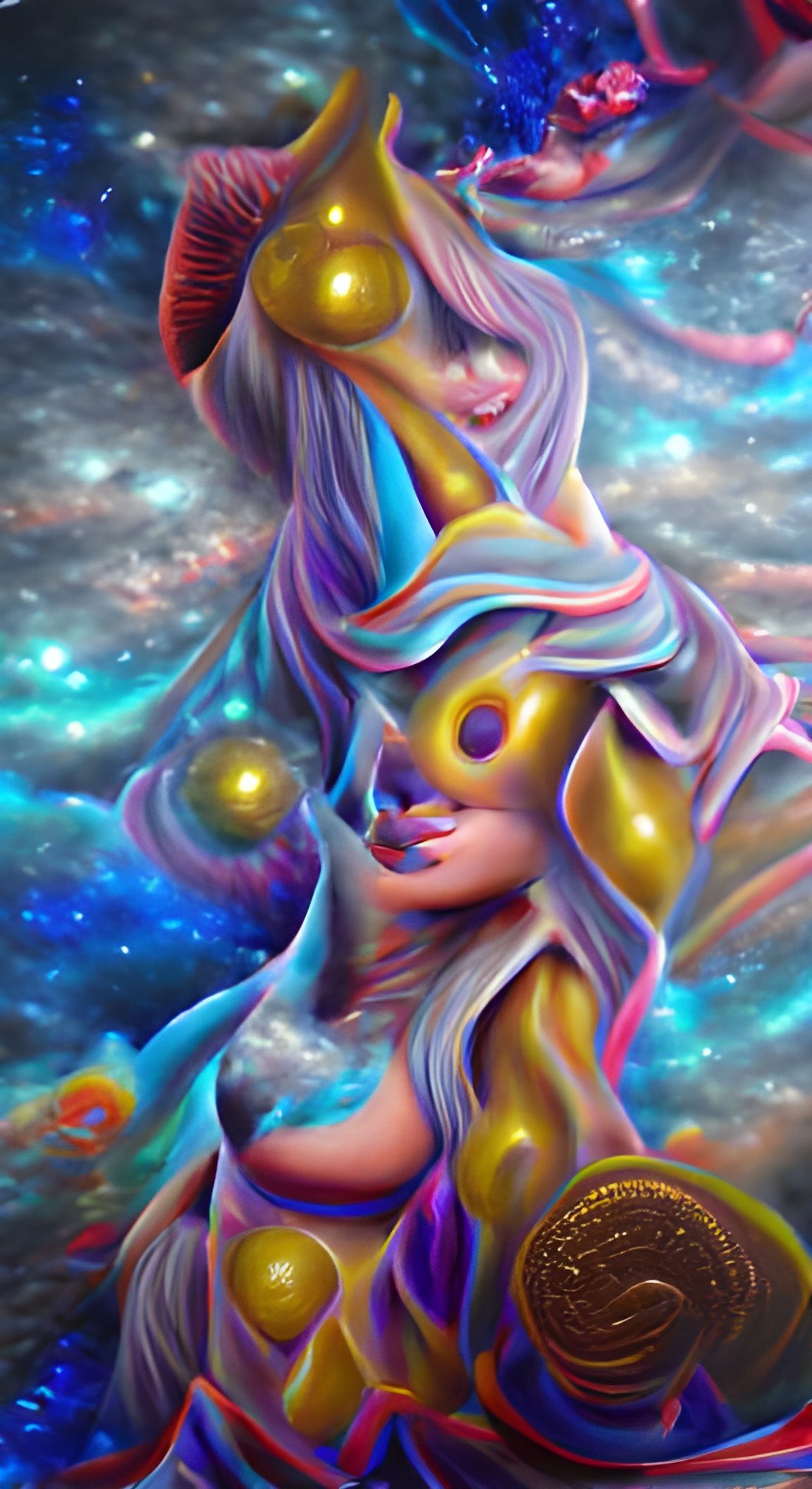 Radiant Celestial Goddess of the Galaxies