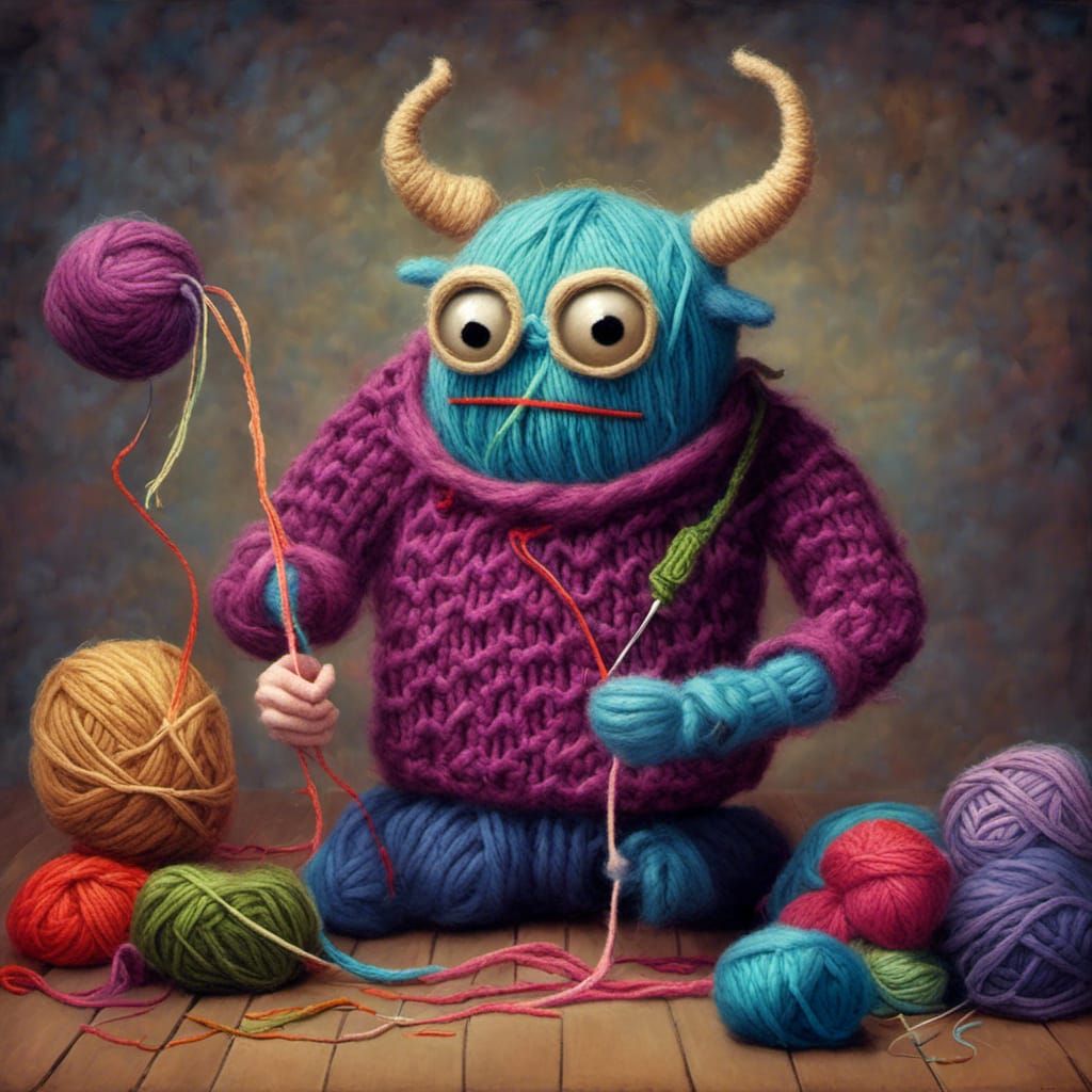 Yarn Monster Knitting: Pop Surrealism in Action
