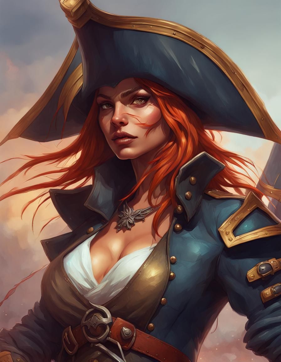 Hobgoblin Pirate Captain Concept Art Portrait