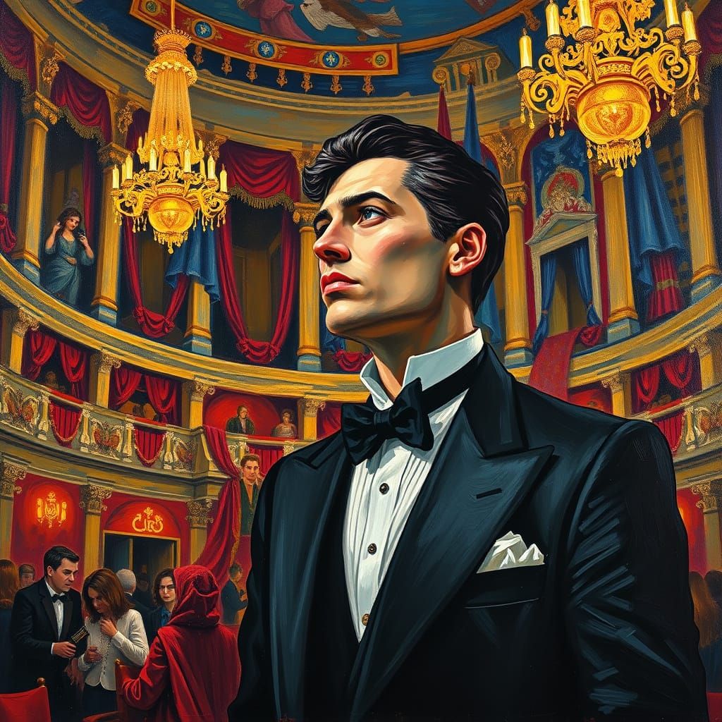 A Night at the Opera in Neo-Expressionist Style