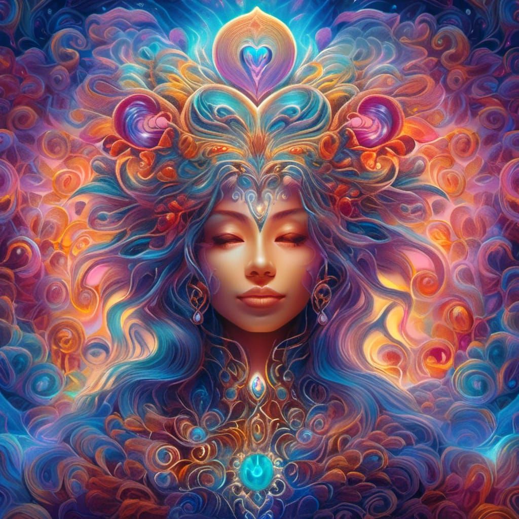 Holographic Cosmic Art: Loving Heart, Brilliant Mind