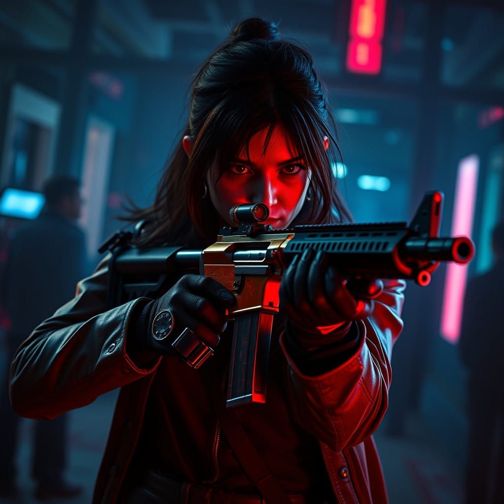 Vampiric Vigilante in Modern Gothic Style