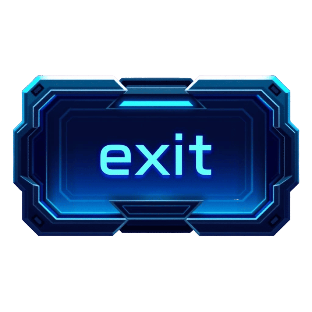 Futuristic Exit Button in Sci-Fi Gamedesign