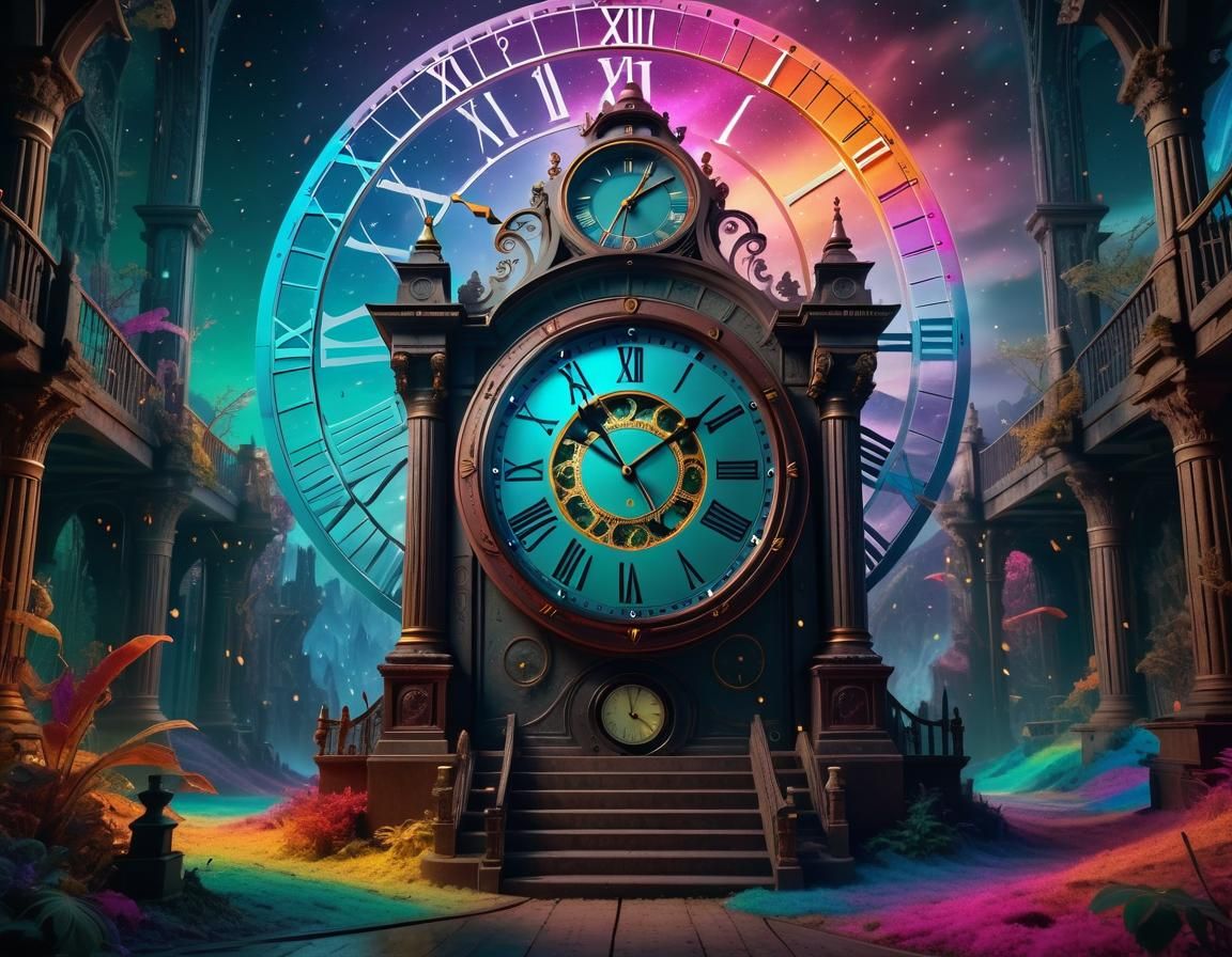 Fantasy Clock Counting Down to Midnight