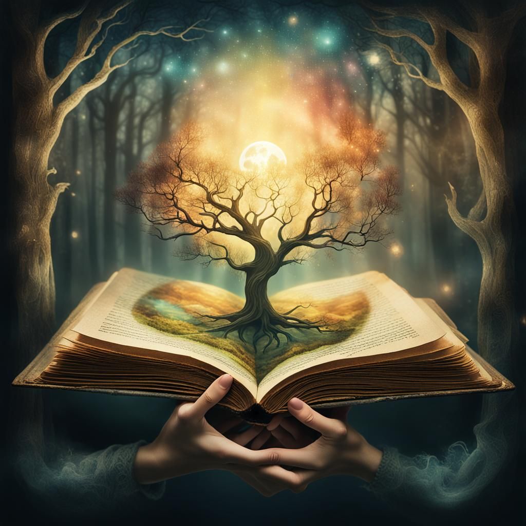 Glowing Fantasy World Revealed in Vintage Book