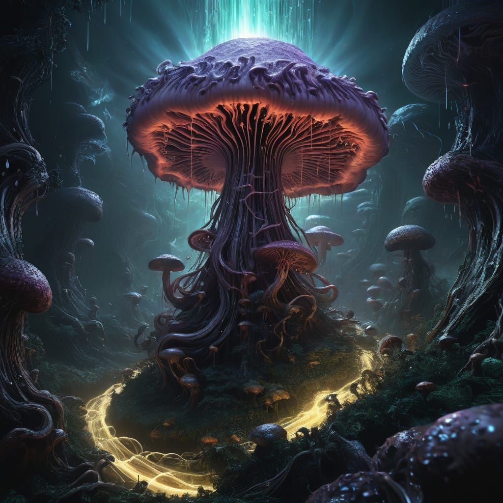 Eldritch Mushroom Horror from Data Vortex
