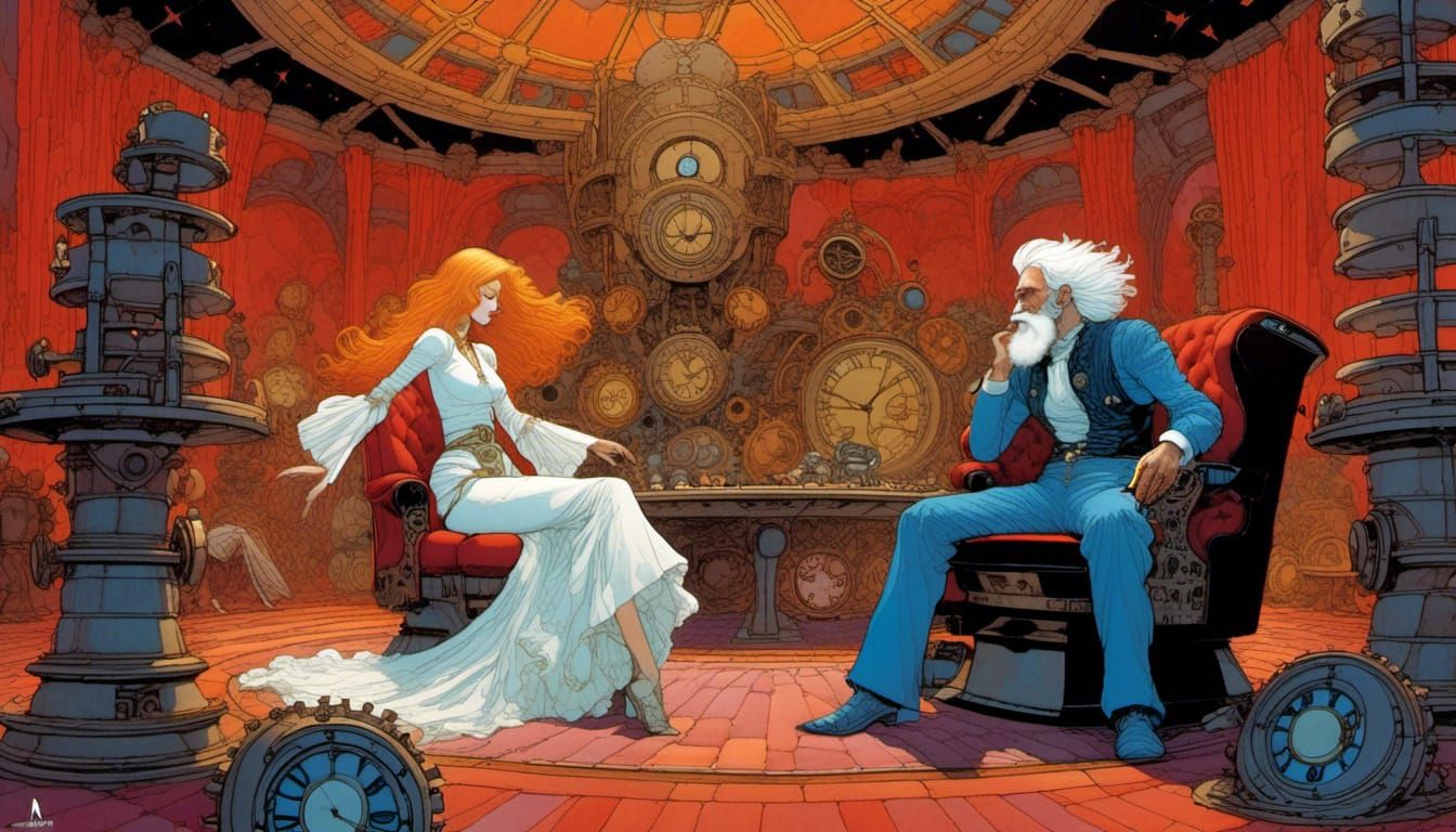 The Muse - Bored of life in endless non existing time,he would watch her for hours,and would remember how it was...to fe...