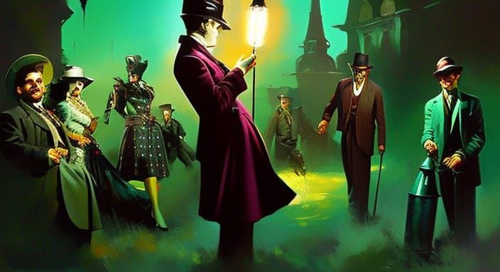 Eerie Film Noir Masterpiece in Tim Burton Style