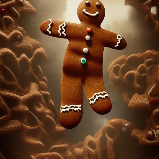 Epic Gingerbread Man Digital Matte Painting