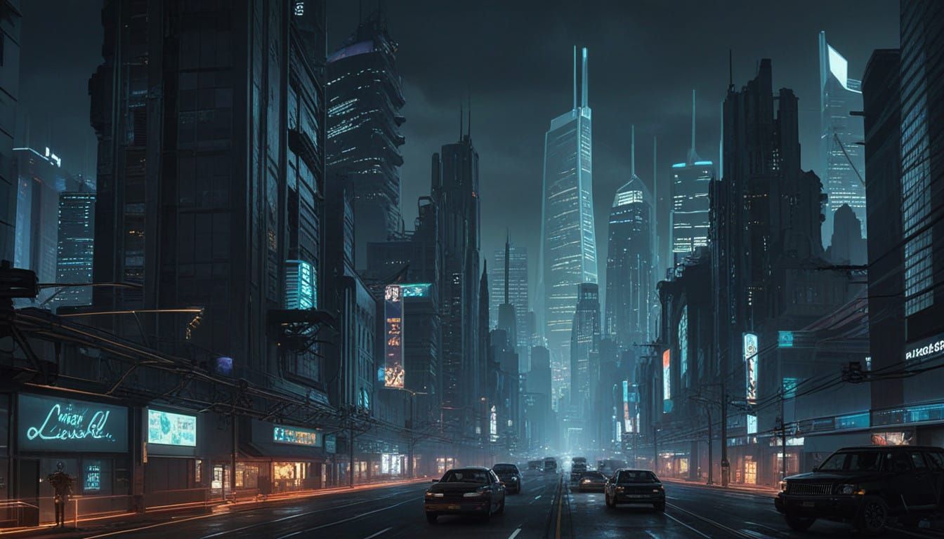 Futuristic Cityscape in Neon Dreamscape Style