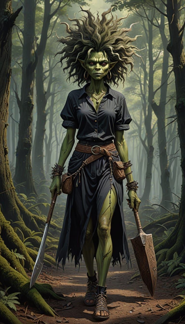 Lady Troll in Haunted Forest Dancehall Clearing