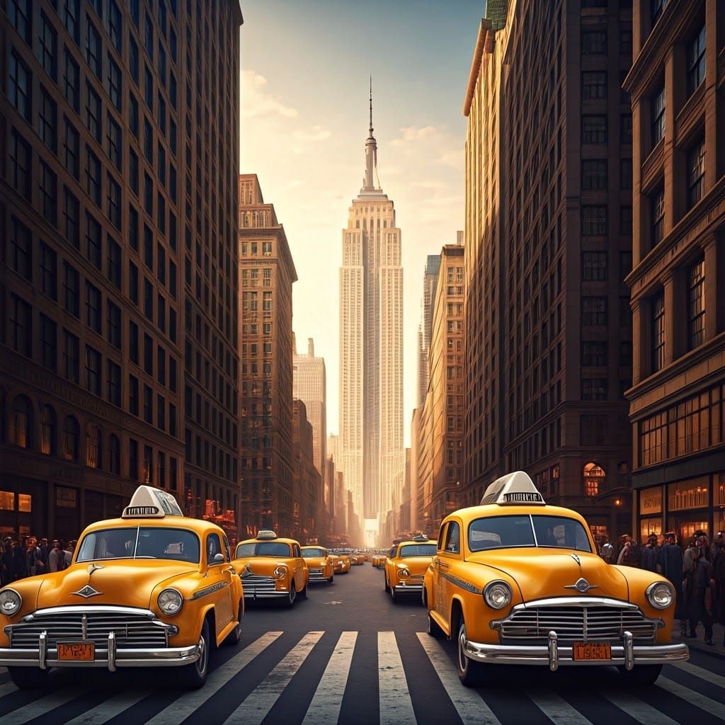 Empire State Building in 1930s Manhattan Scene