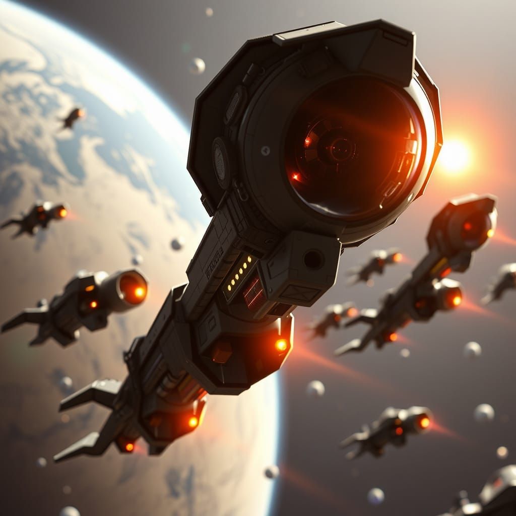 Photorealistic Starship Fleet Invasion in 4K HDR